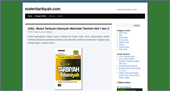 Desktop Screenshot of materitarbiyah.com